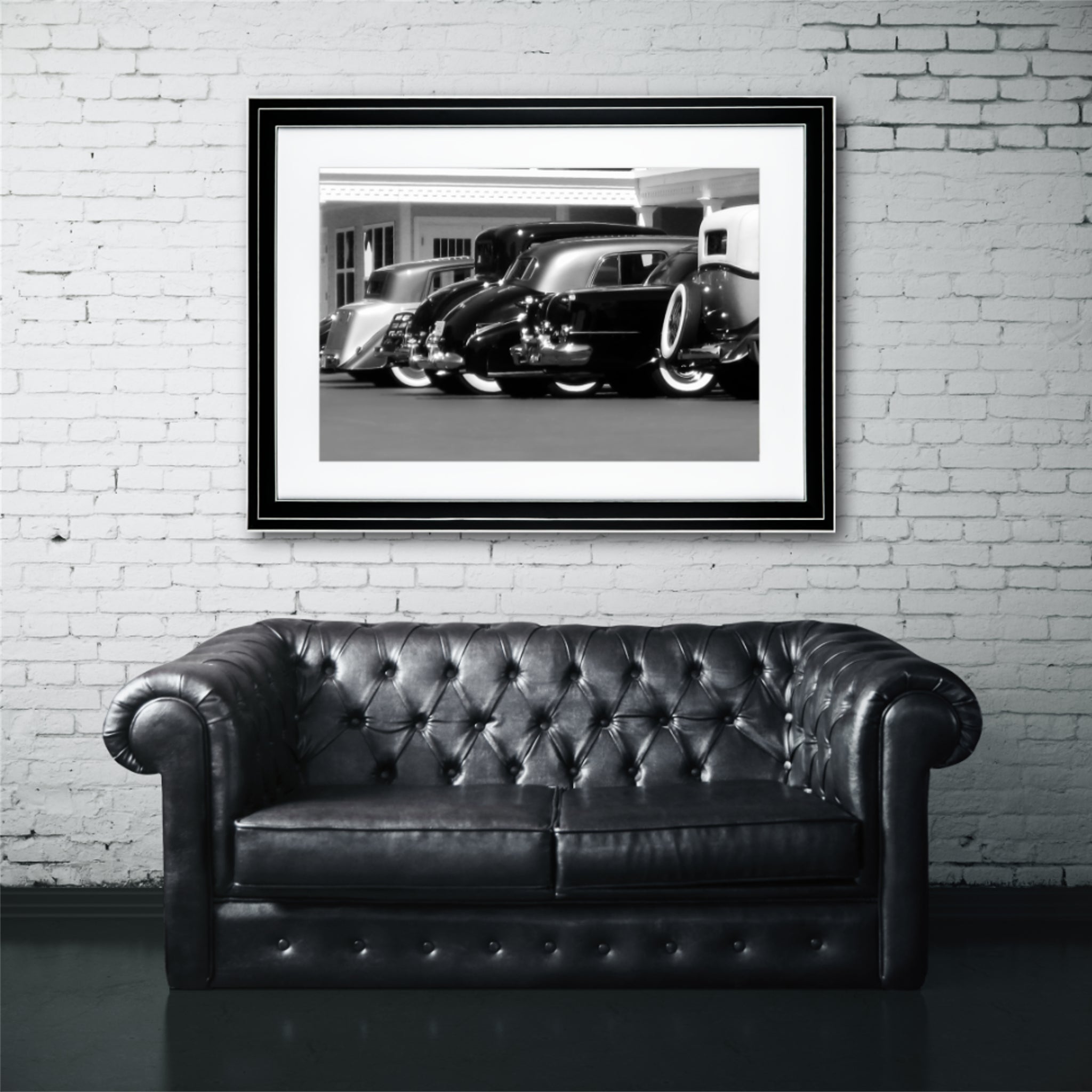 Fine Art Print Luster Photo Print Black And White Vintage Cars