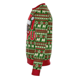 Bah Humpug Pug Lover Ugly Christmas Sweater - Athletic Sweatshirt - Aop - Visualtshirt.com