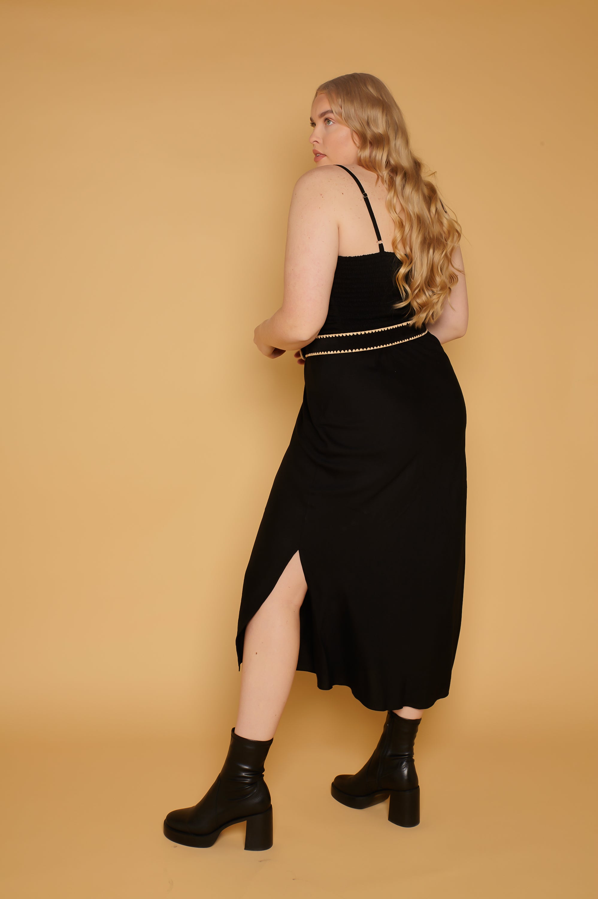 Perverze Combination Bias Skirt / Black-