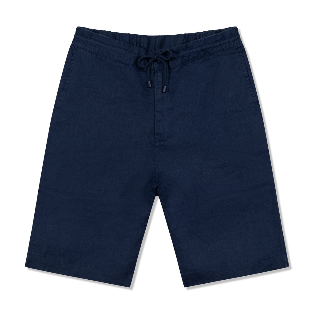 Namu Shop - Kaptain Sunshine Washed Co Linen Silk Herringbone Training  Shorts - Blue