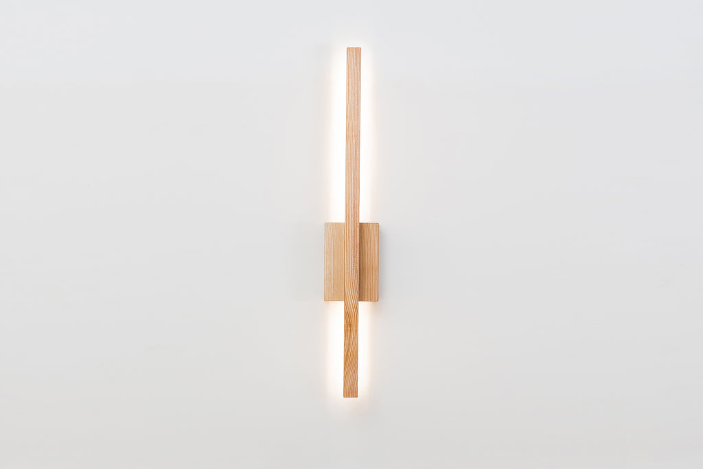 Wall light in natural ash wood