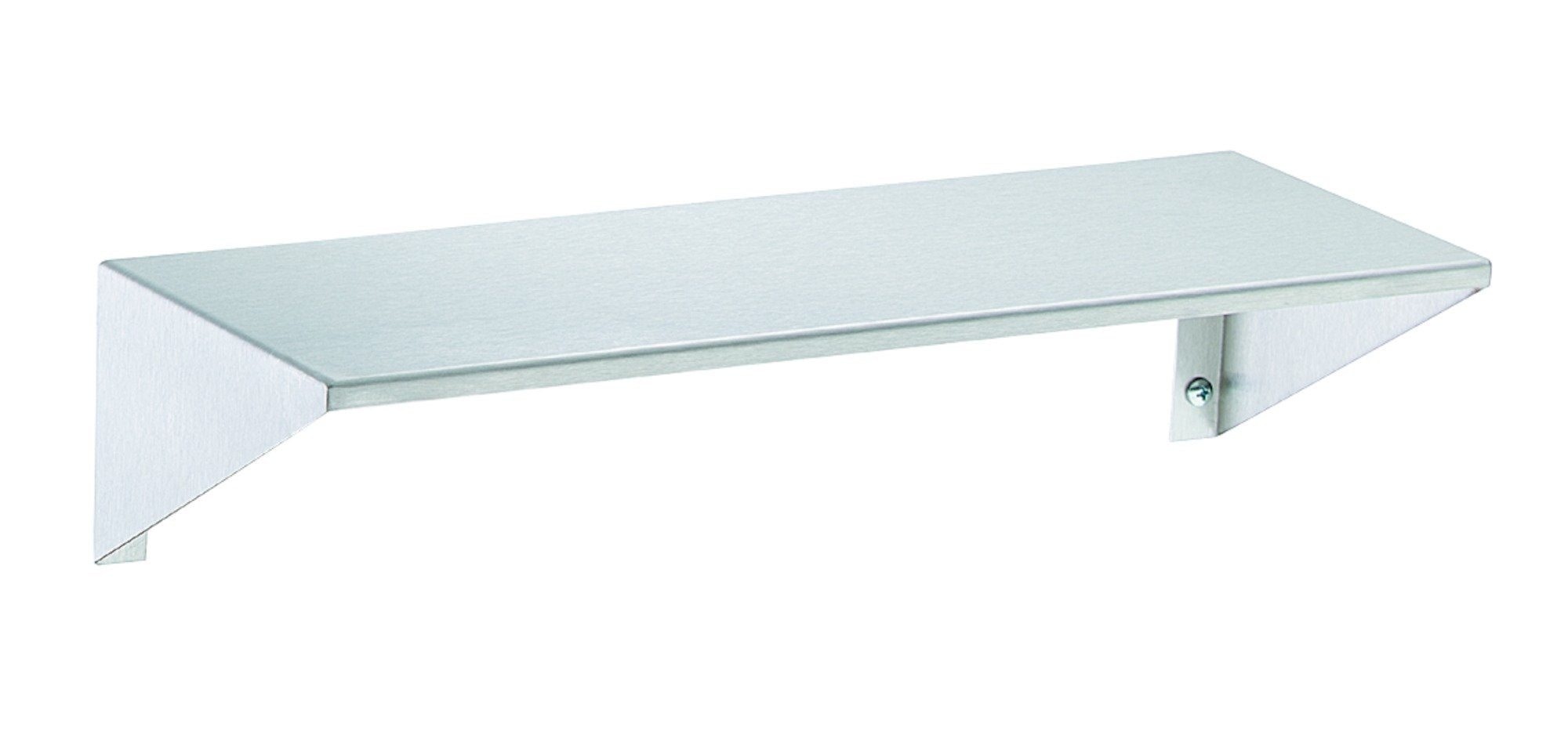 Bradley 756-024000 - Stainless Steel Shelf With Integral End Brackets - 24"W x 5"D