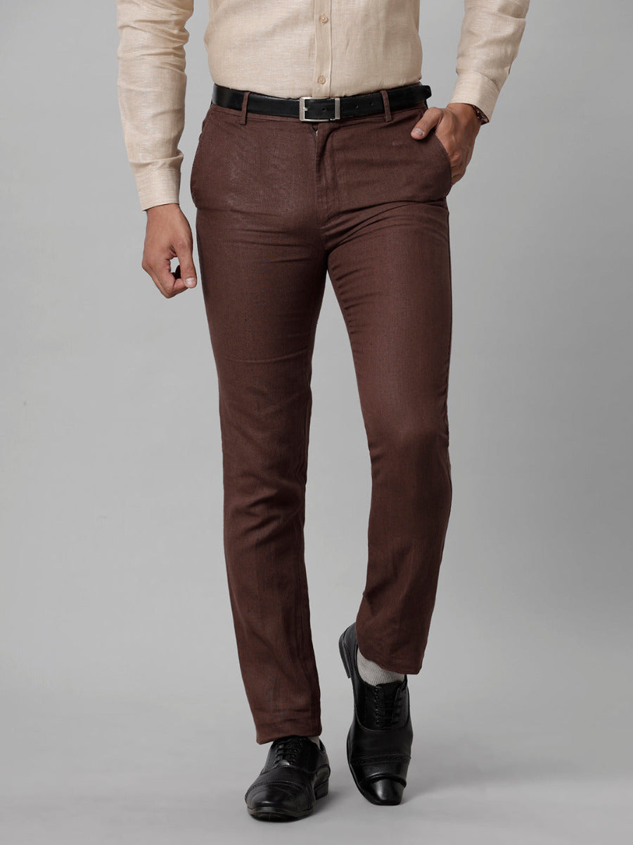 Buy Brown Solid Cotton Slim Straight Chino Pant for Men Online India –  t-base