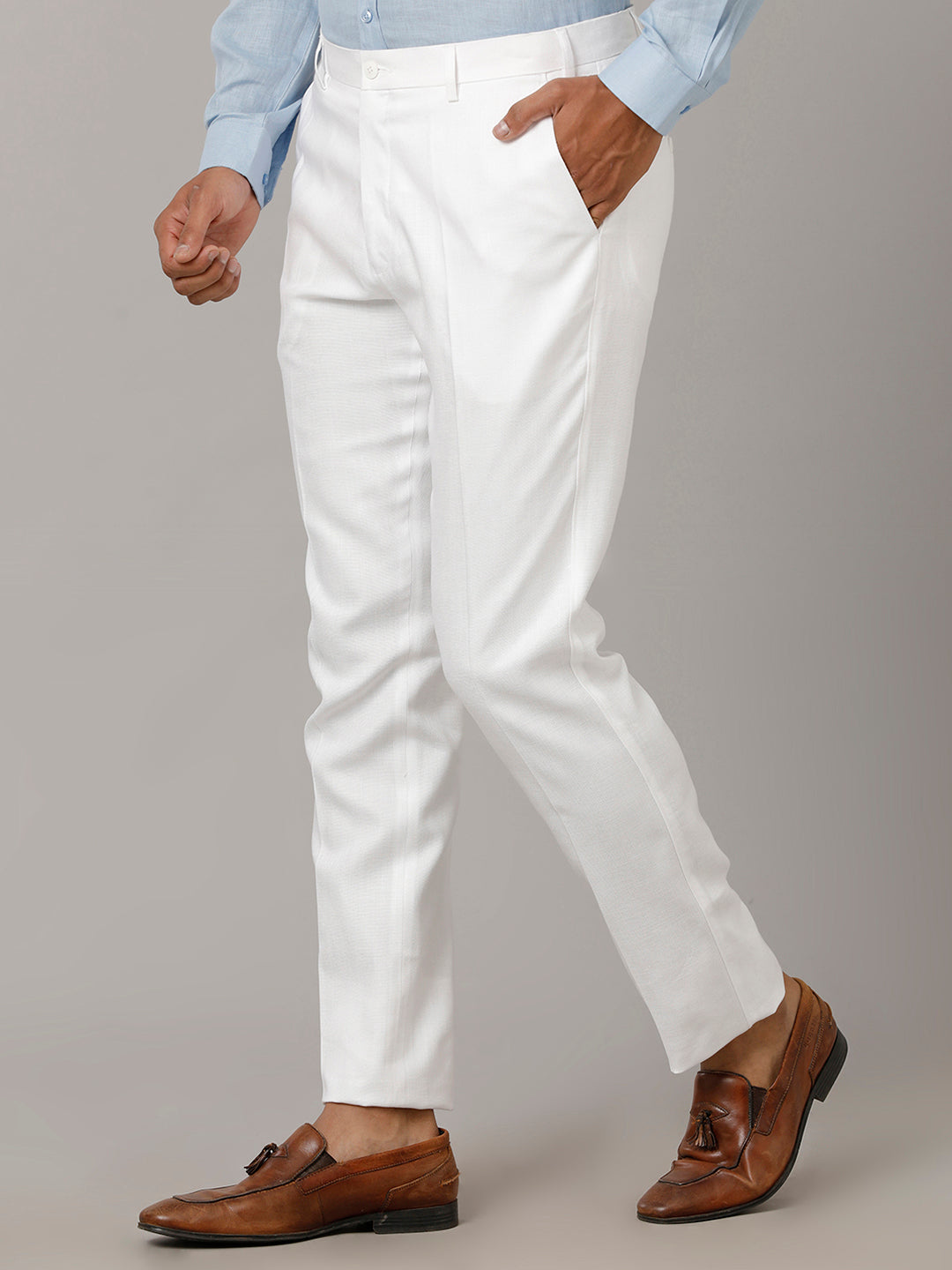 Buy Beige Trousers & Pants for Men by Ramraj Cotton Online | Ajio.com