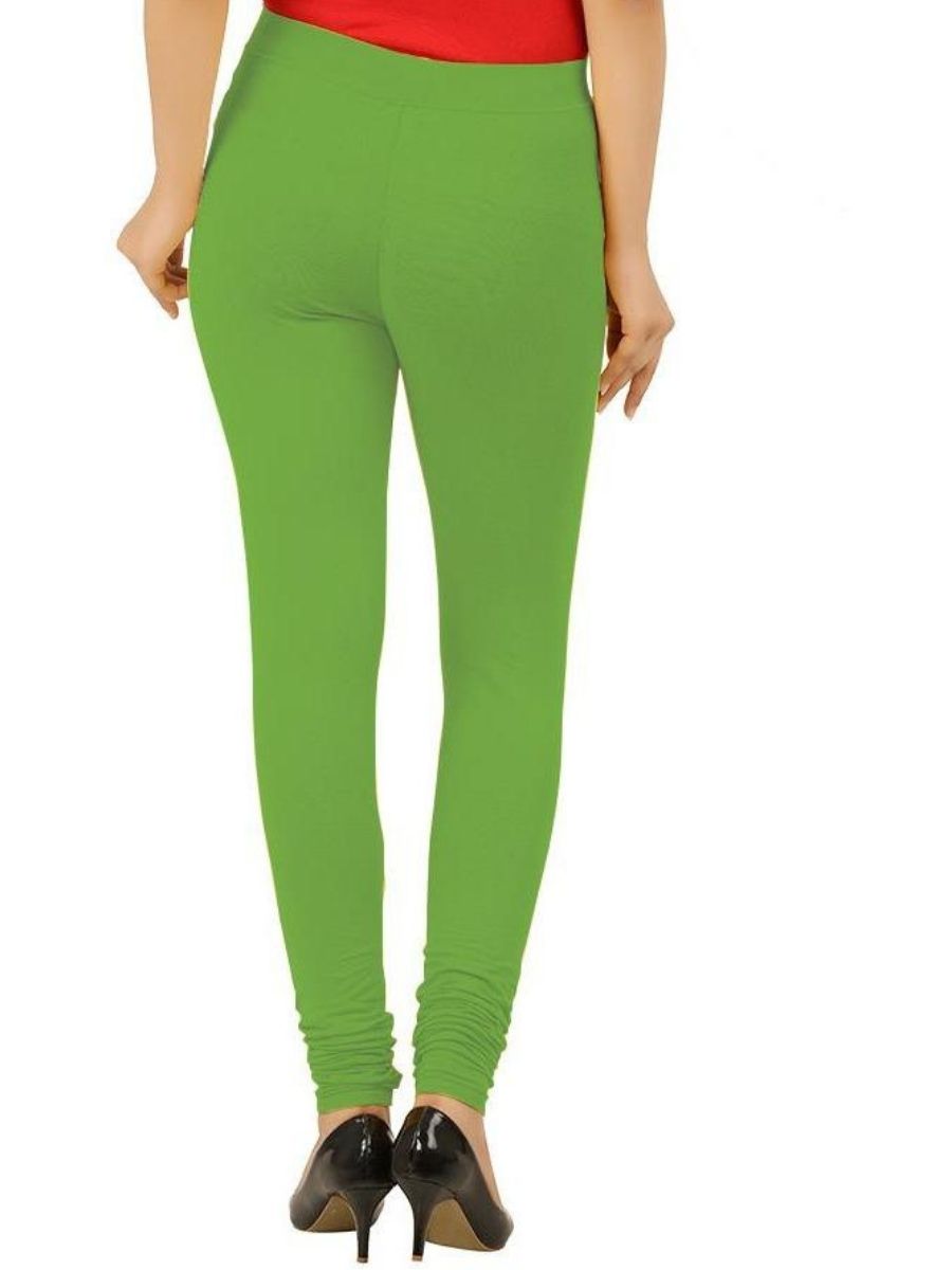 Churidar Fit Mixed Cotton with Spandex Stretchable Leggings Light Gree