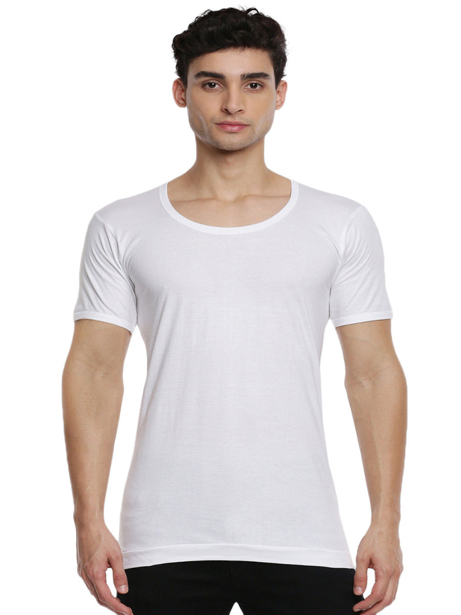 Ramraj Mens Sukra RNS Cotton Vest- SR2004 (White) -  - Feel Free