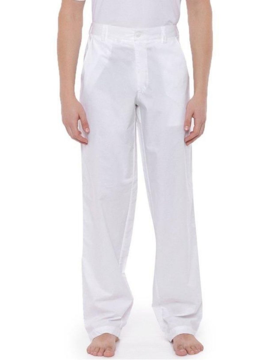 Cotton White Mantra Printed Trousers Pants (Fine Rayon), Waist Size: Large  at Rs 250 in Varanasi
