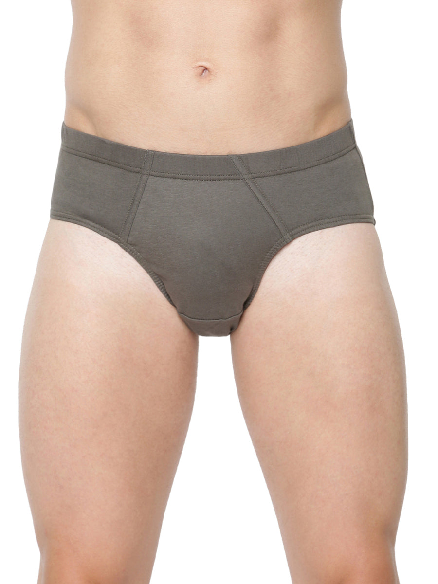 Mens Soft Stretchable Solid Inner Elastic Brief Suriya (2 PCs Pack)