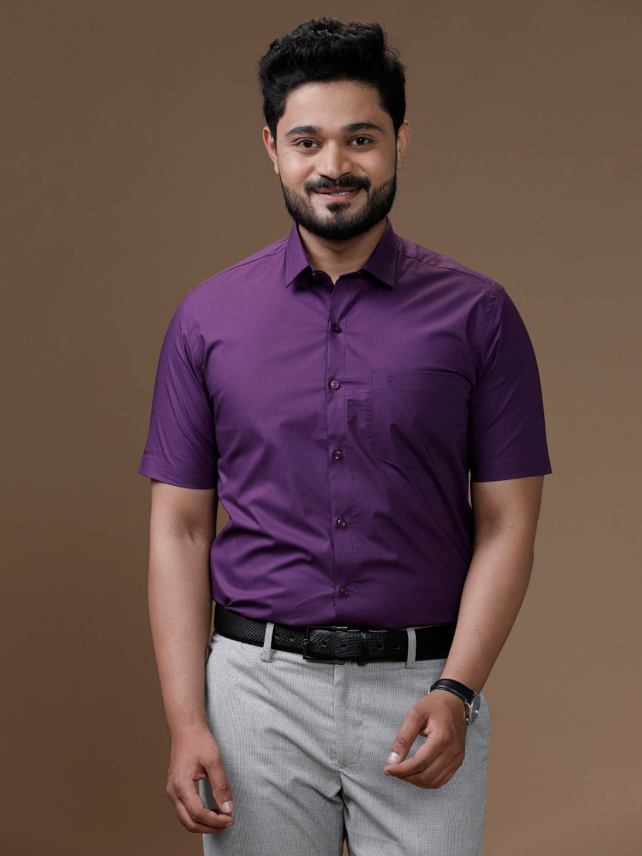 Buy Mens Cotton White Shirt | Half Sleeves-Royal Cotton |Ramraj Cotton