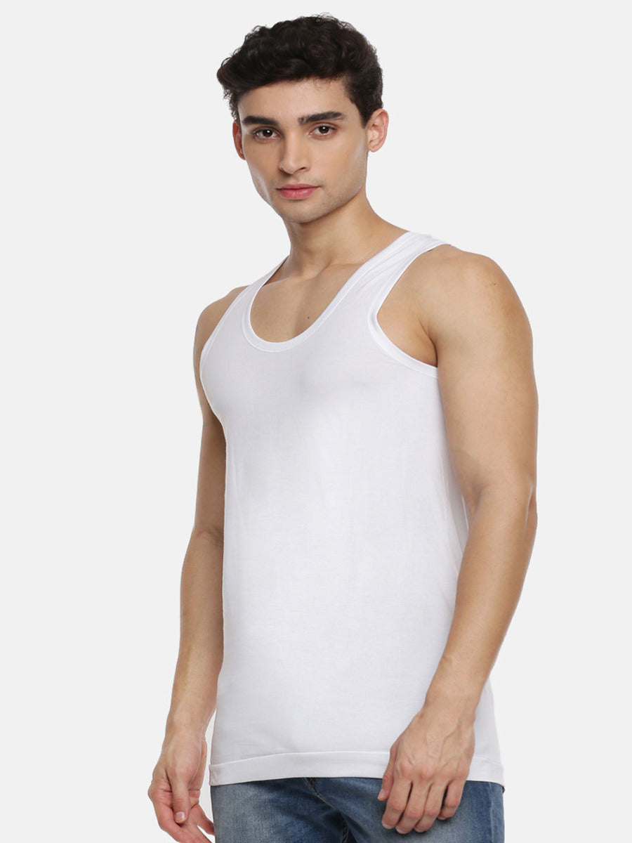 Buy Aryan Hosiery Men's Banyan Vest: Classic and Comfortable Sleeveless  Shirt for Casual Wear Short Sleeve White L at