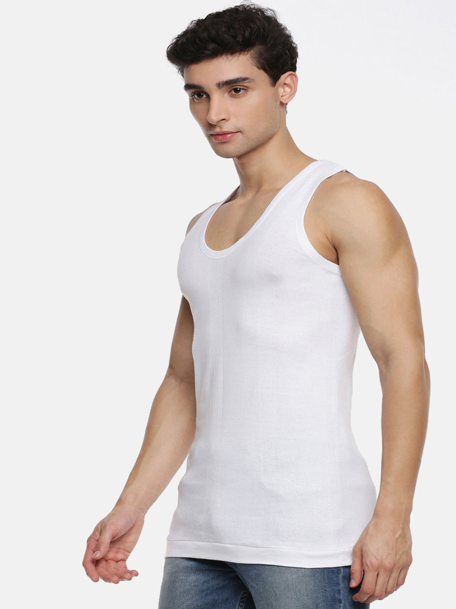 White Omega Mens Combed Cotton Inner Vest at Rs 106/piece in Tirur