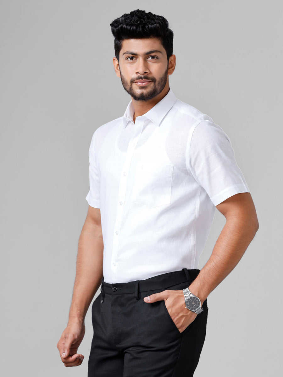 Mens Pure Linen White Shirts | Pure Linen Shirts Online | Mens Formal ...