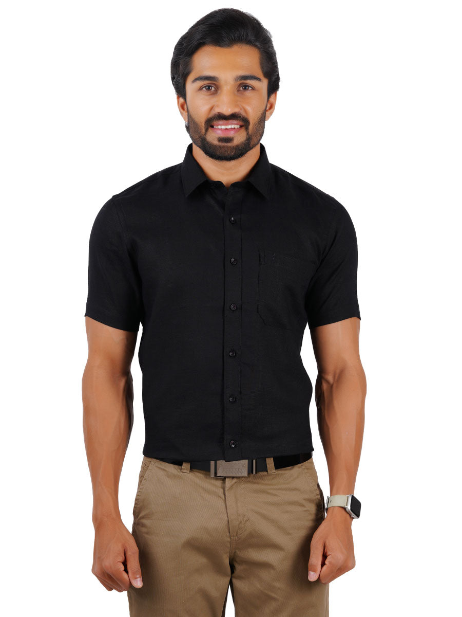 Party Wear Full Sleeves Mens Black Plain Rayon Shirt, Size: M-XXL at Rs 330  in Dadra