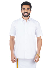 Mens Fine Cotton White Banian RN Sukra (2 PCs Pack)