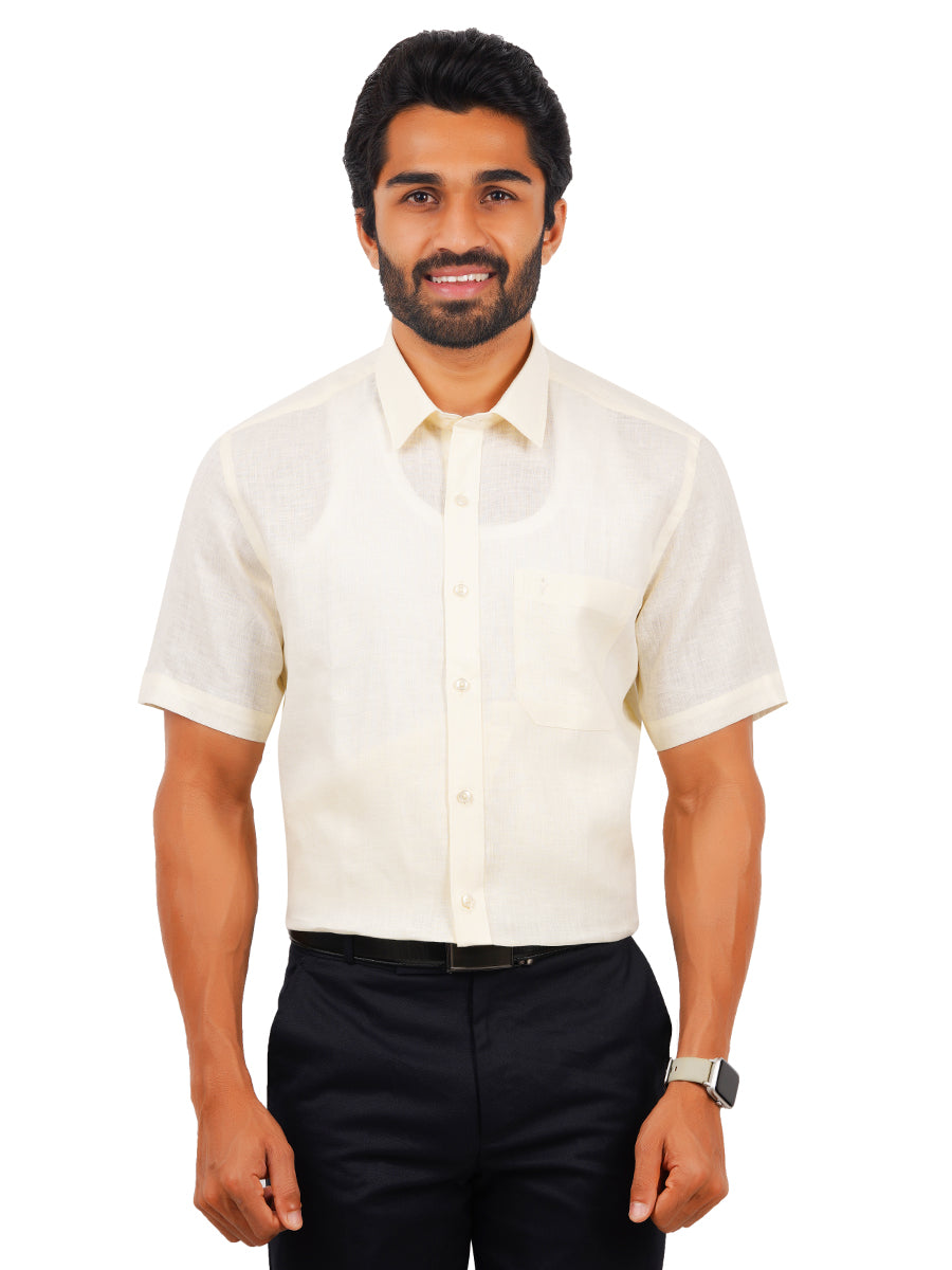 Buy Ramraj Cotton Mens Linen Full Sleeve White Shirt Online at Best Price |  Distacart