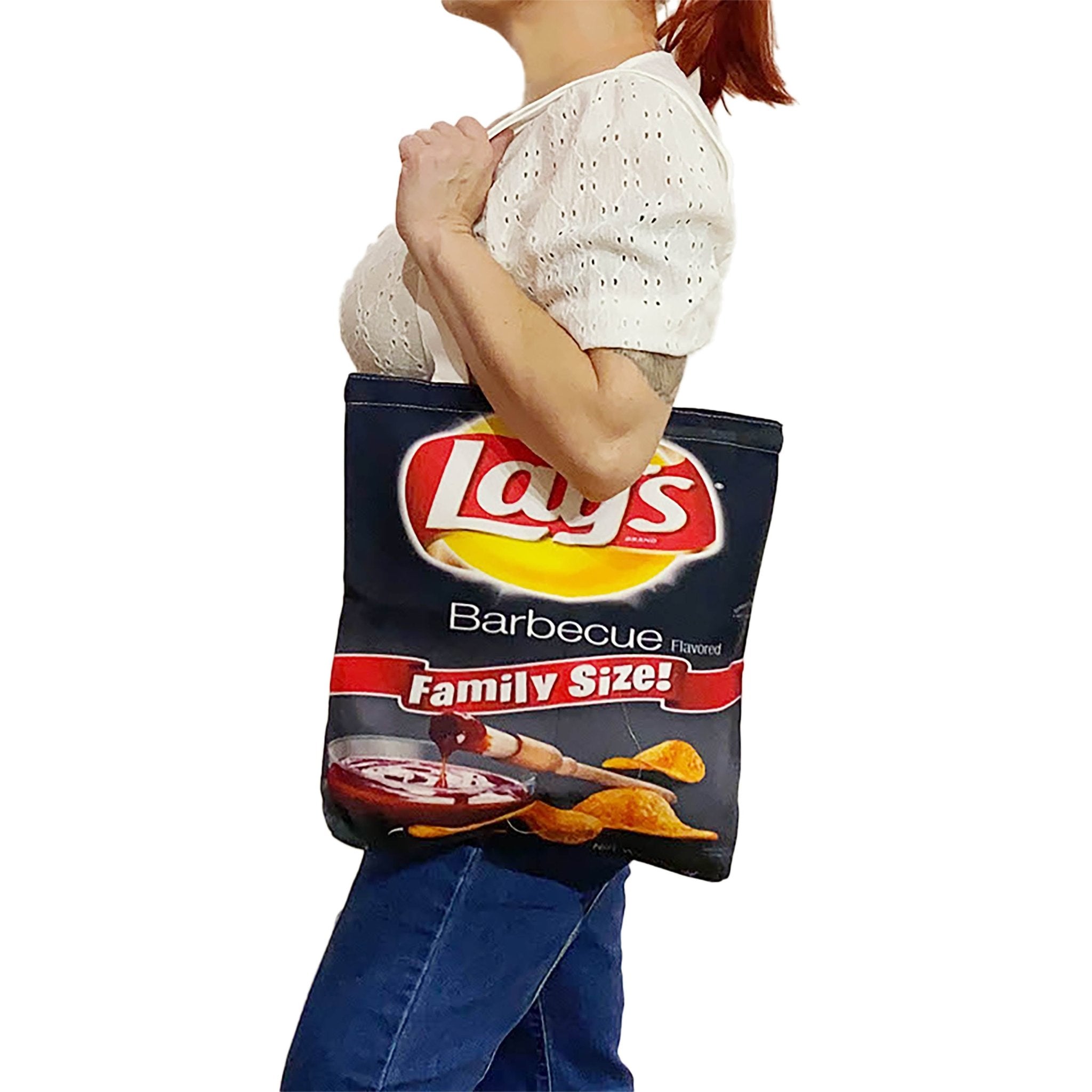  Canvas Tote Printed in Lay's Barbecue "Family Size" 