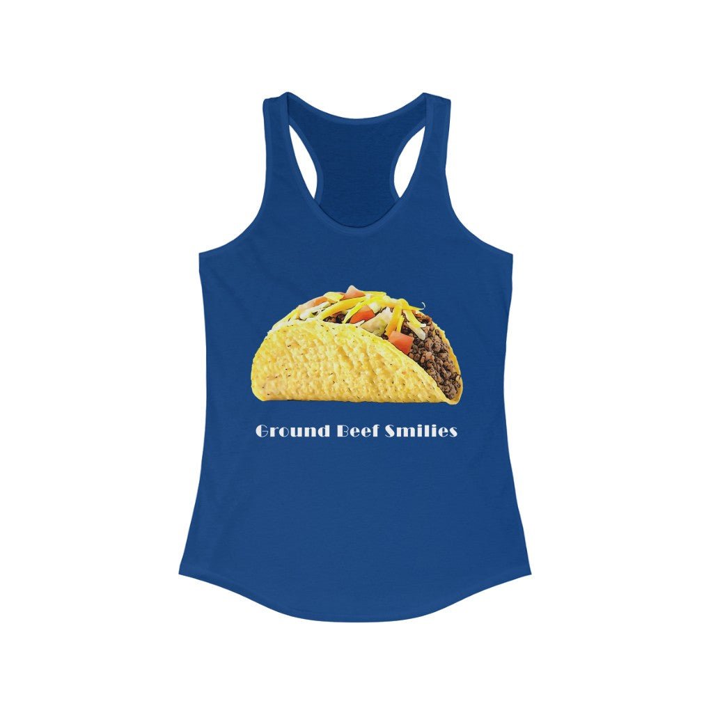  Ground Beef Smilies - Women's Ideal Racerback Tank 