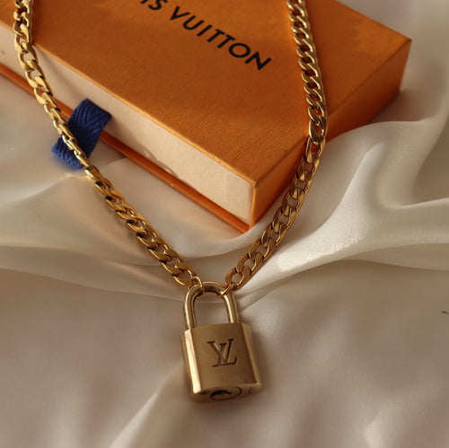 Rework Louis Vuitton Gold Lock With Key on Necklace – Relic the Label