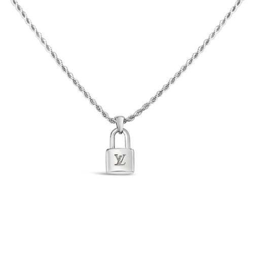 Louis Vuitton Lock & Key Gold Necklace – Little Paris Collective