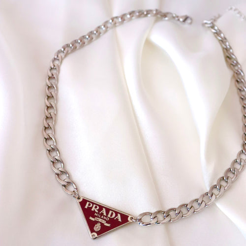 Silver & Black Prada Repurposed Fresh Water Pearls Necklace –  DesignerJewelryCo