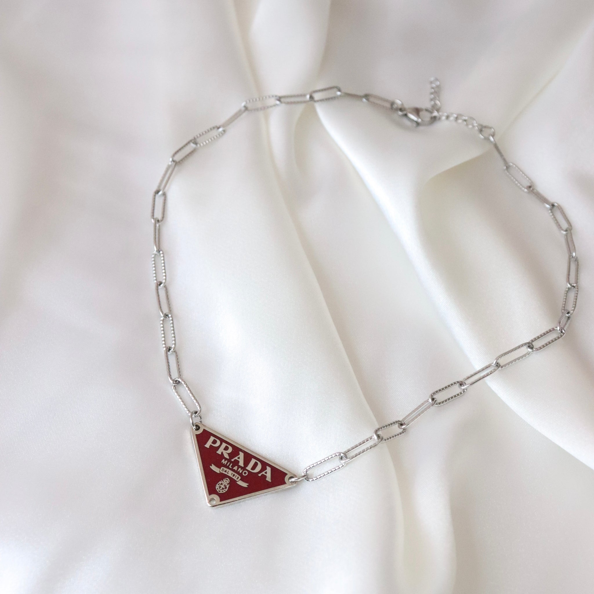 Rework Vintage Red Prada Emblem on Necklace – Relic the Label