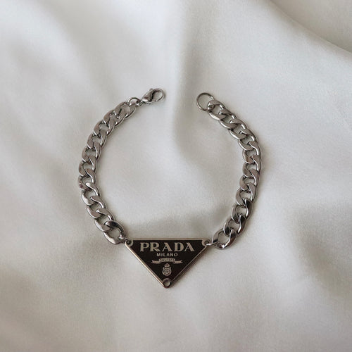 Prada plaque necklace