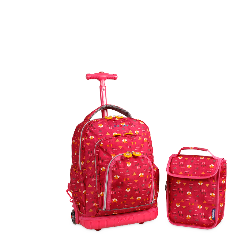 Lollipop Kids Rolling Backpack With Lunch Bag (16 Inch) in Fox - Final Sale