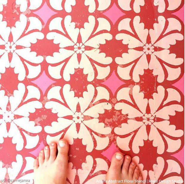 Stencil Your Home Decor & Become an Insta-Inspiration! Check out these PRETTIEST diy projects that we found on Instagram using wall stencils, floor stencils, tile stencils, and furniture stencils from Royal Design Studio!