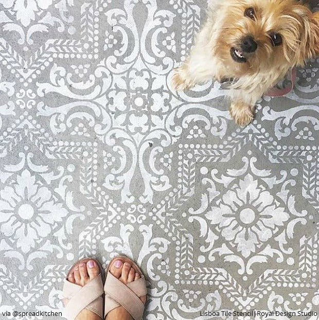 Stencil Your Home Decor & Become an Insta-Inspiration! Check out these PRETTIEST diy projects that we found on Instagram using wall stencils, floor stencils, tile stencils, and furniture stencils from Royal Design Studio!