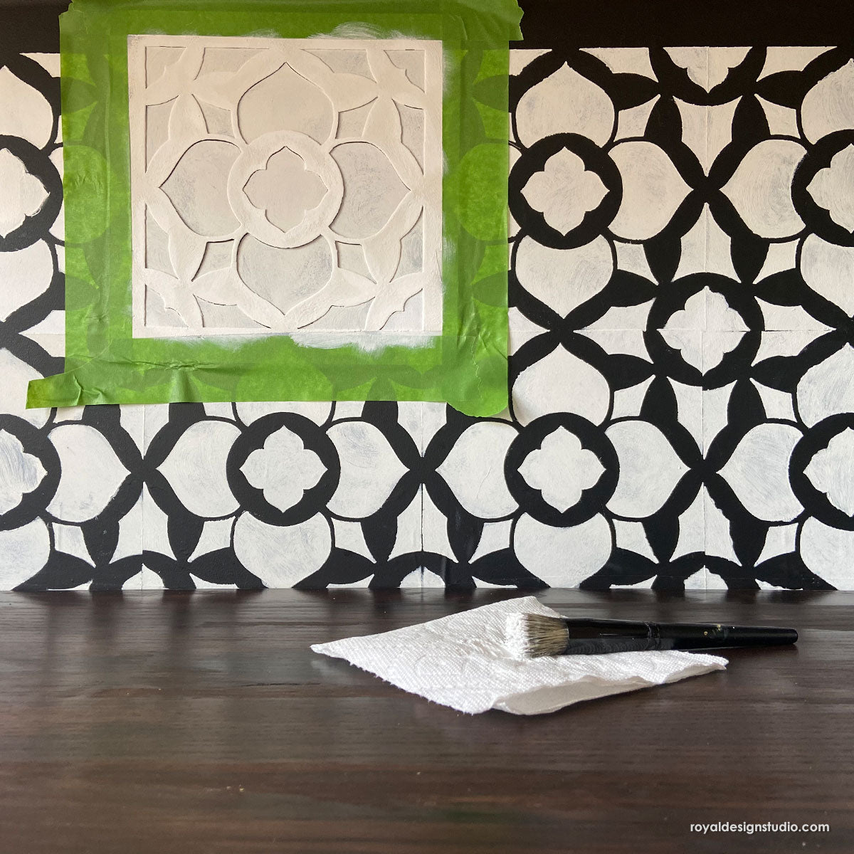 Large DIY Tile Stencils for Painting Walls and Floors