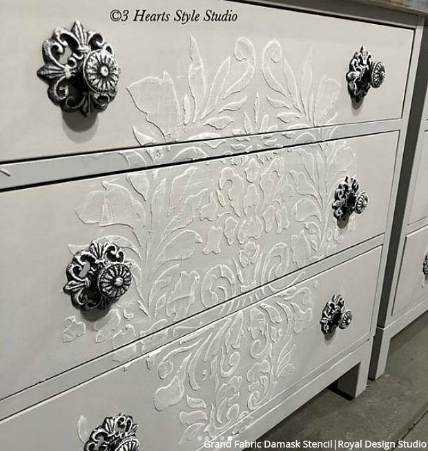 Shabby Chic Farmhouse Style Furniture Stencils For Painting Diy