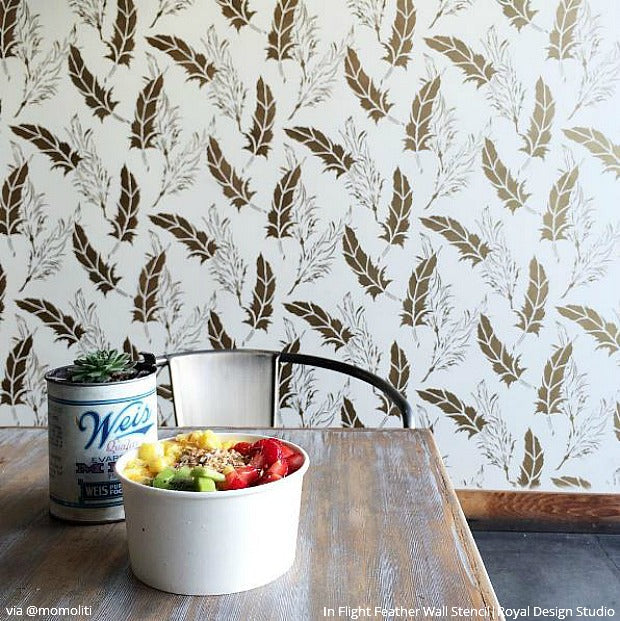 Stencil Your Home Decor & Become an Insta-Inspiration! Check out these PRETTIEST diy projects that we found on Instagram using wall stencils, floor stencils, tile stencils, and furniture stencils from Royal Design Studio!