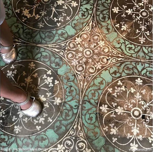 Stencil Your Home Decor & Become an Insta-Inspiration! Check out these PRETTIEST diy projects that we found on Instagram using wall stencils, floor stencils, tile stencils, and furniture stencils from Royal Design Studio!