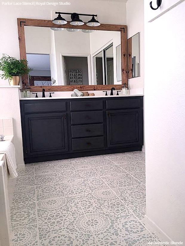 The DIY Renovation Hack That Will Save You $1000s: Bathroom Tile Floor Stencils