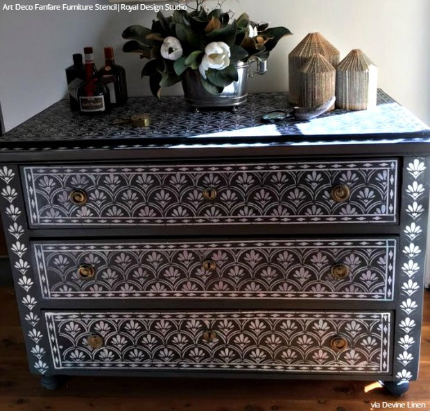 15 Chic Stencil Ideas For Diy Painted Furniture Upcycled Projects