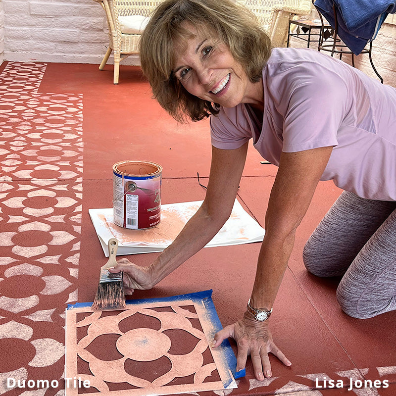 How to paint and stencil a porch