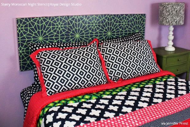 6 DIY Stenciled Headboard Ideas for Your Easy Bedroom Makeover