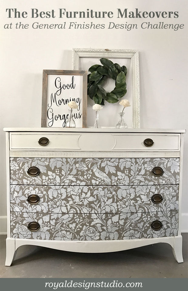 Vintage Chest in Black Reveal & General Finishes Chalk Style Paint