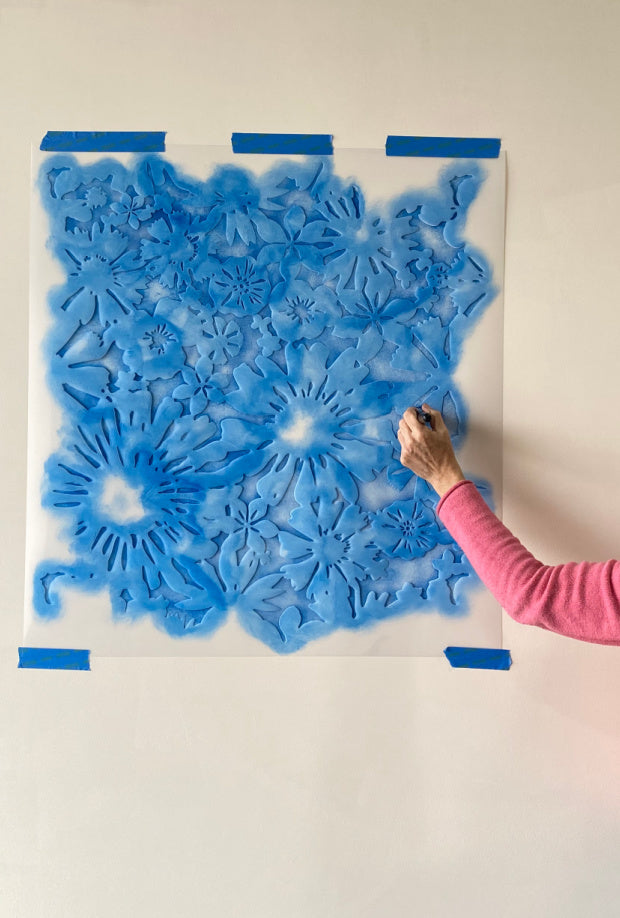 Brush up on Wall Stenciling: How to Stencil a Watercolor Look