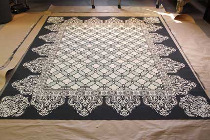 How To Stencil A Floor Cloth Royal Design Studio Stencils