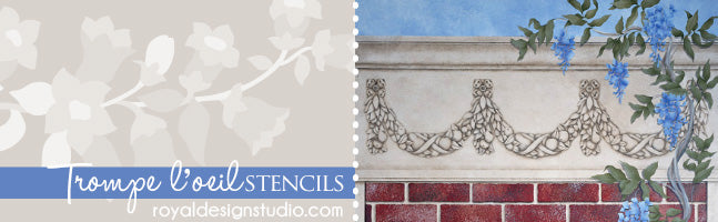 Trompe L'oeil Stencils - Royal Design Studio Stencils