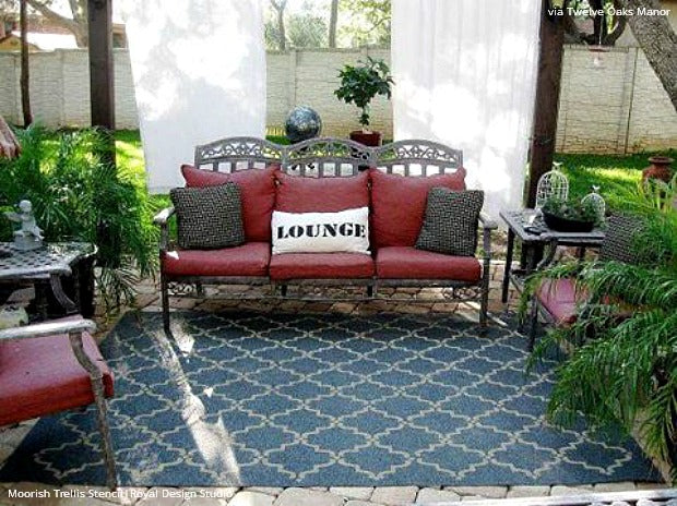 Outdoor Rug on the cheap (an easy DIY project!)