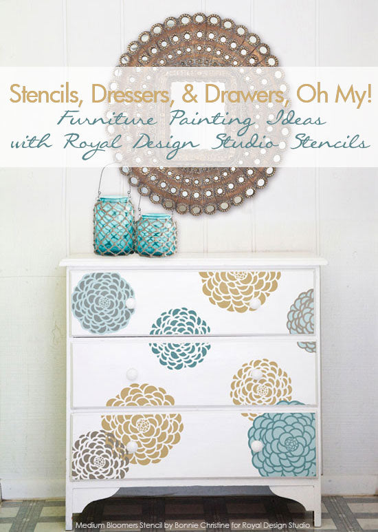 Stencil Pattern Ideas For Dressers And Drawers Royal Design