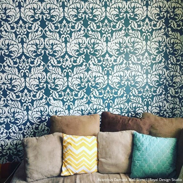 Looking for Insta-Inspiration for Your Next Stencil Project? Check out these gorgeous stenciled interiors! Royal Design Studio Stencils