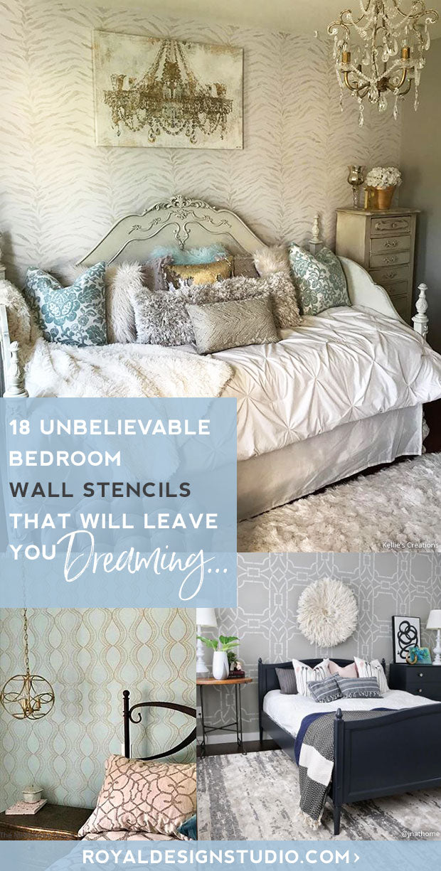 18 unbelievable bedroom wall stencils that will leave you