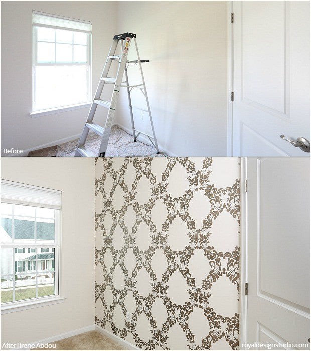The BEST Metallic Paint for Stenciling Walls!