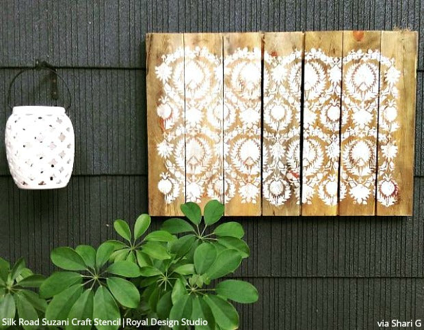 Do It Yourself: 16 Stenciled Wall Art Ideas using Custom Wall Pattern Stencils for Painting Home Decor