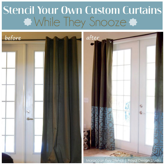 Stencil and Pattern Ideas for Drapes and Curtains