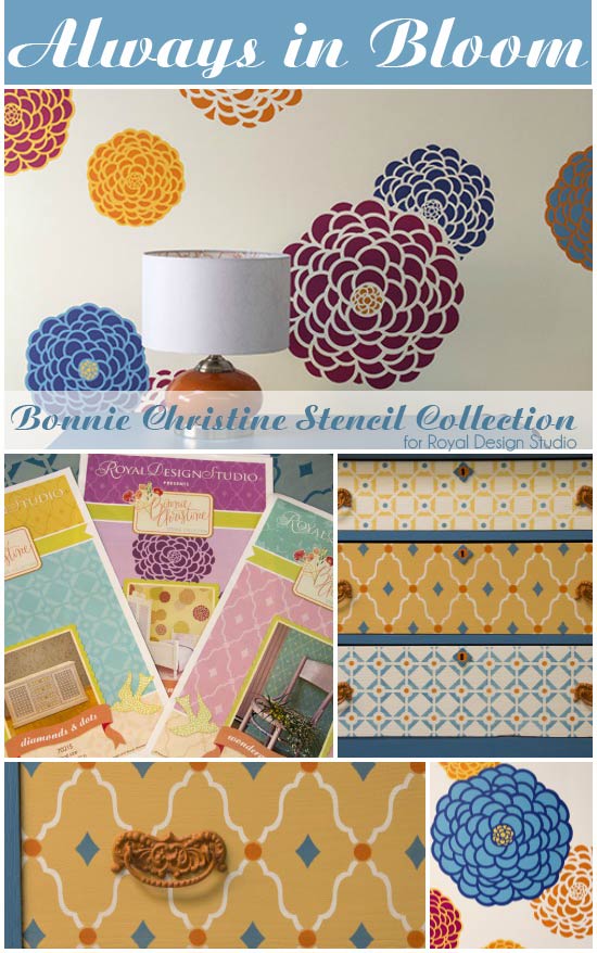 Stencil a feature wall and furniture with adorable stencils from Royal Design Studio. Click the pic for details!