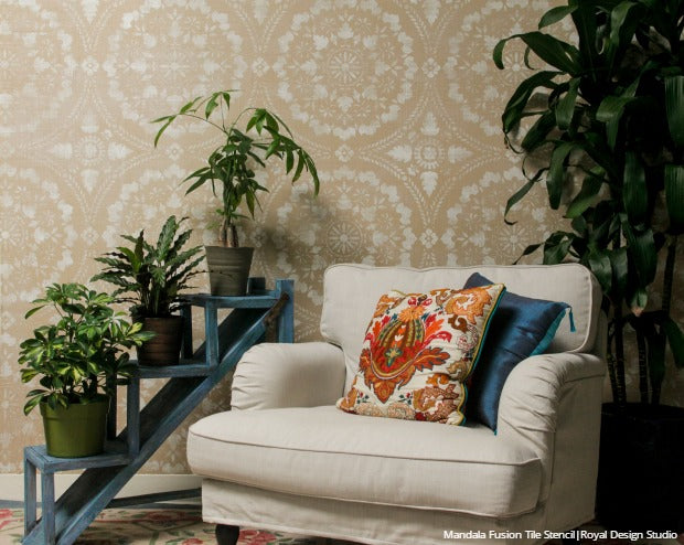 wall stencils are exciting again - Design Post Interiors